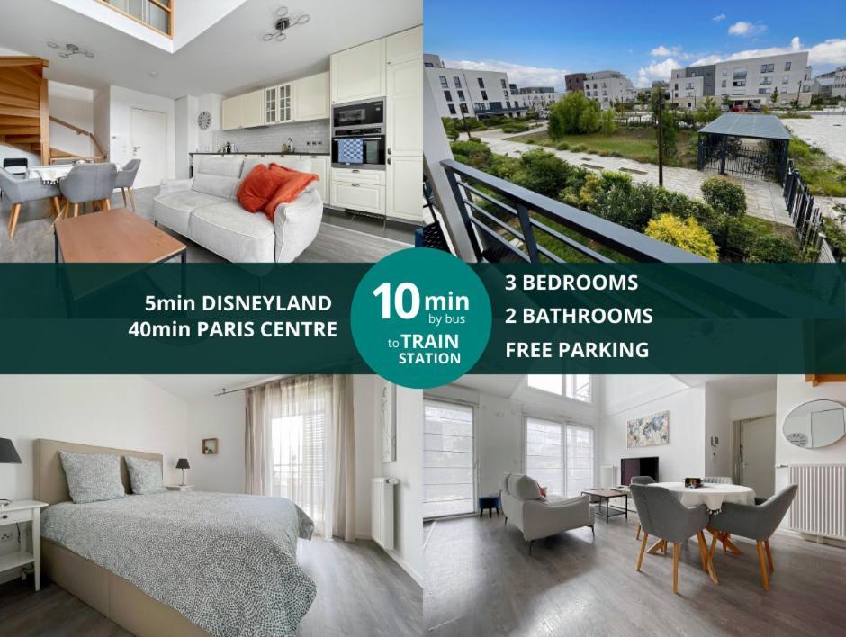 Le Colisee - Appartement Duplex Pour 6 A Disneyland Paris Montévrain Buitenkant foto